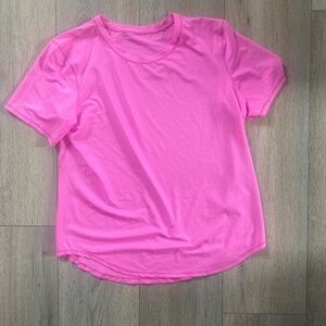 Lululelemon Neon Pink work out Tshirt